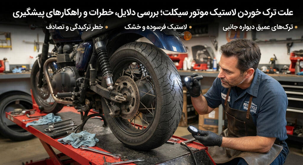 علت ترک خوردن لاستیک موتور سیکلت
